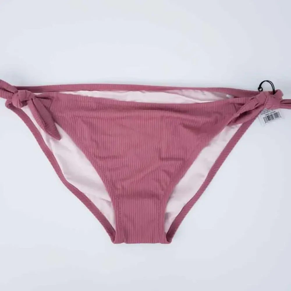 New Beach Hipster Ribbed Tie Side Bikini Bottom XL